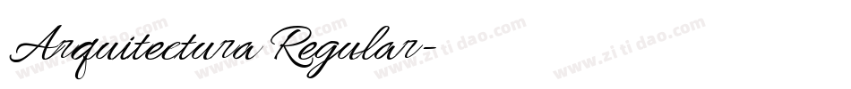 Arquitectura Regular字体转换